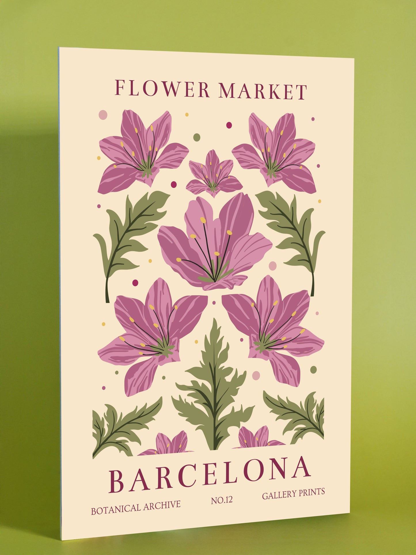 Flower Market Barcelona Botanical Print