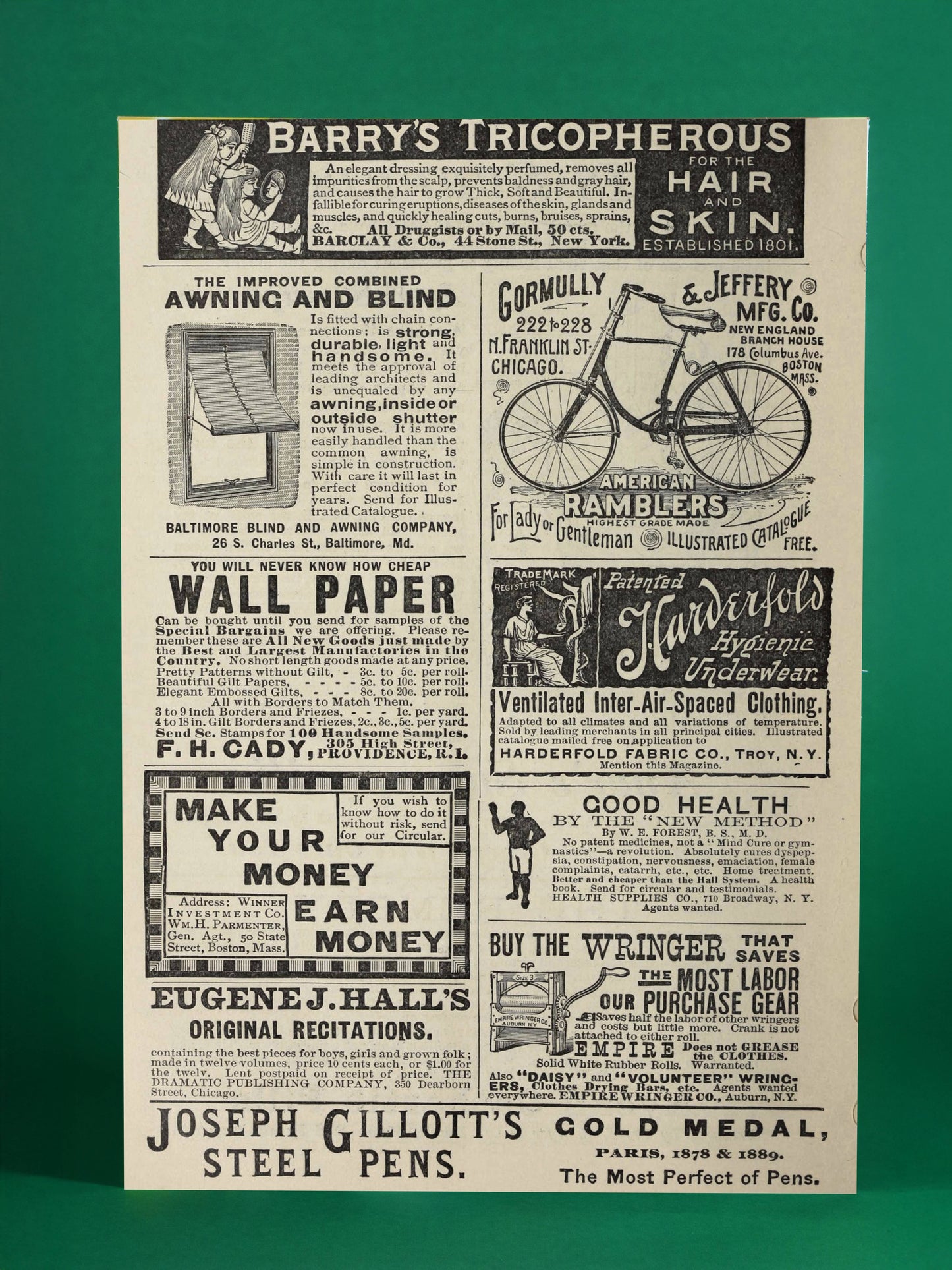 Antique Ads Collage Art
