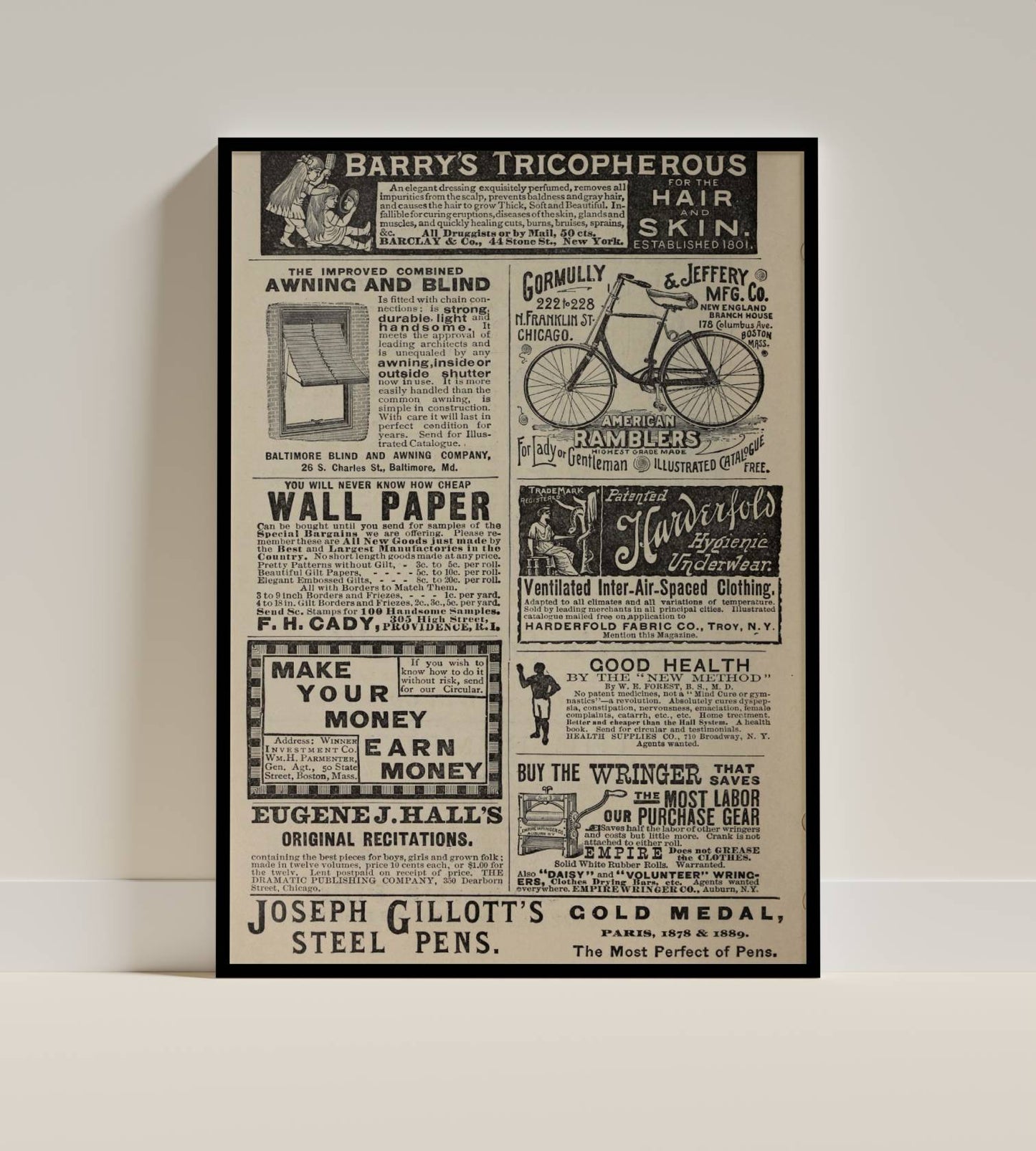 Antique Ads Collage Art