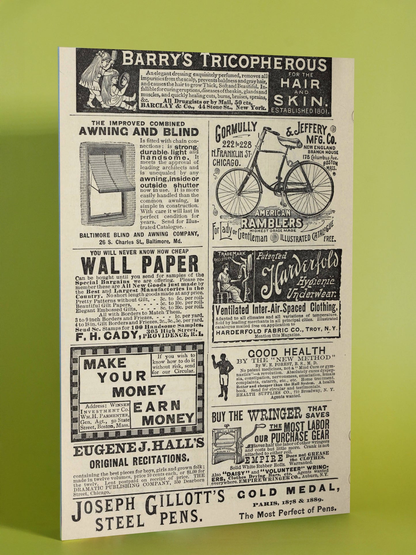 Antique Ads Collage Art
