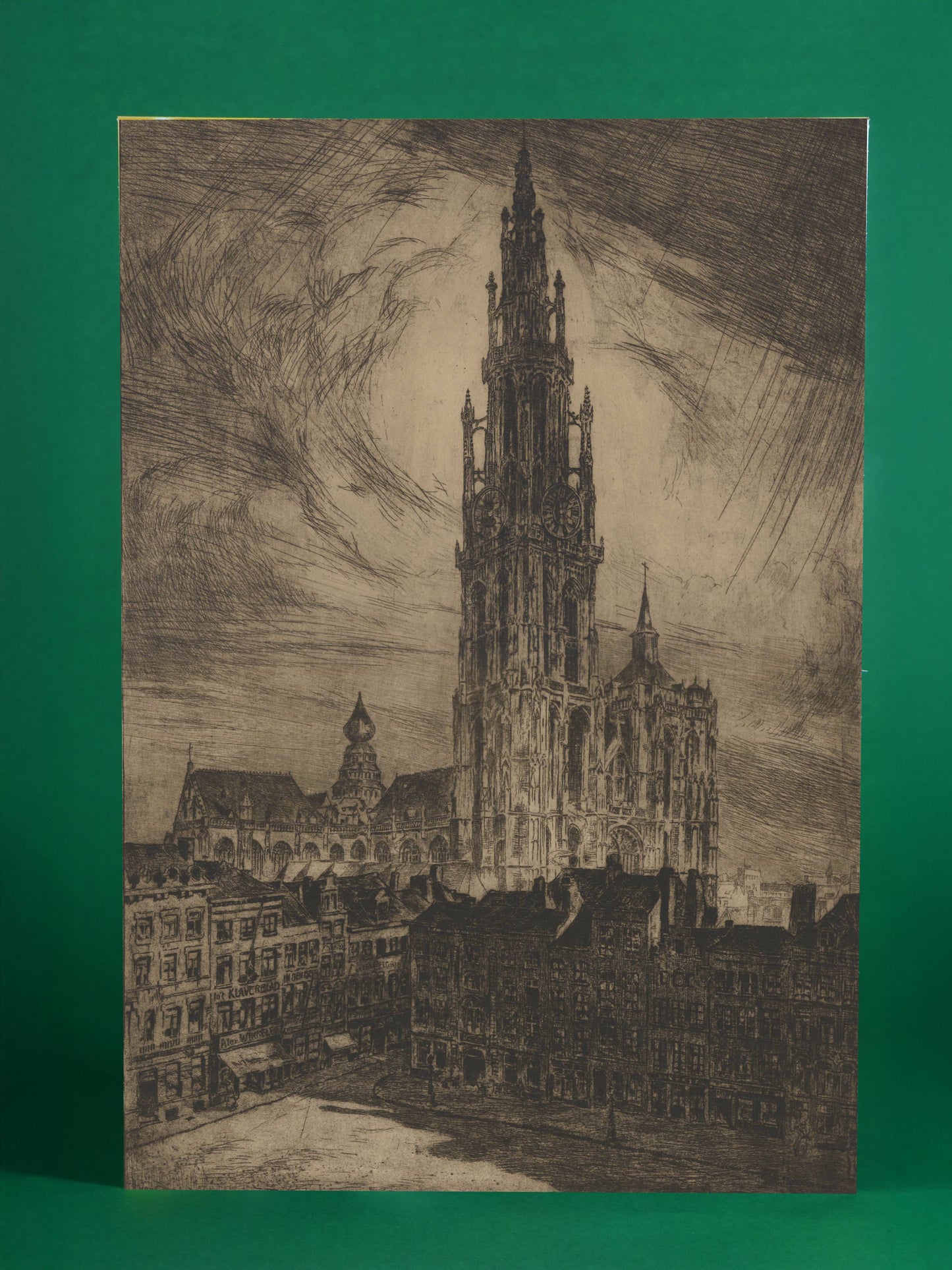 Gothic Cathedral Etching
