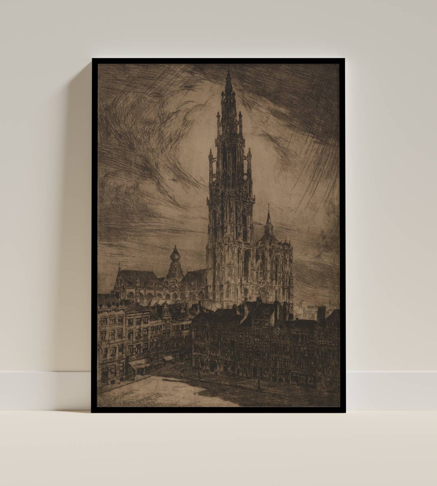 Gothic Cathedral Etching