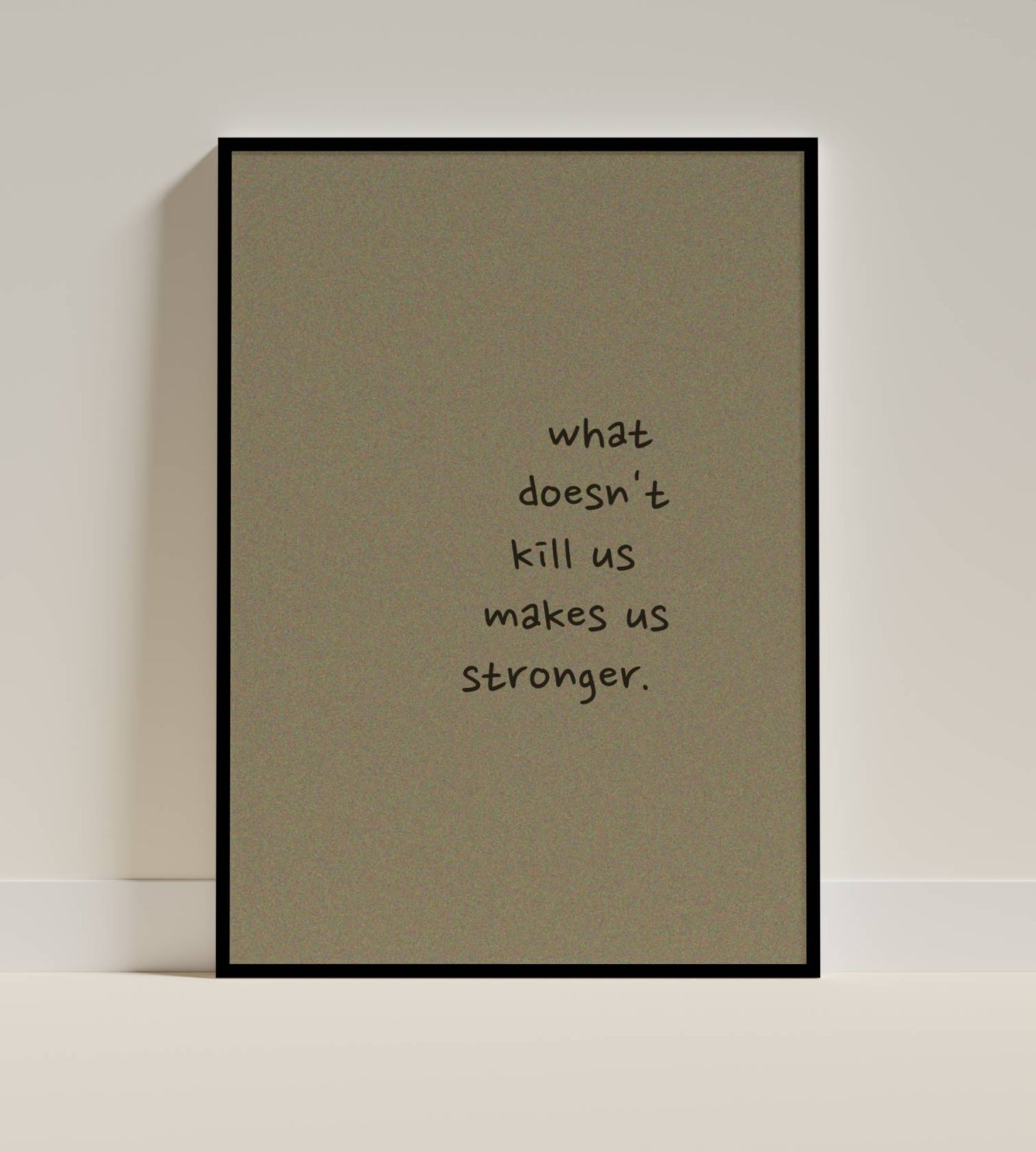 Inspirational Quote Poster – “What Doesn’t Kill Us Makes Us Stronger”