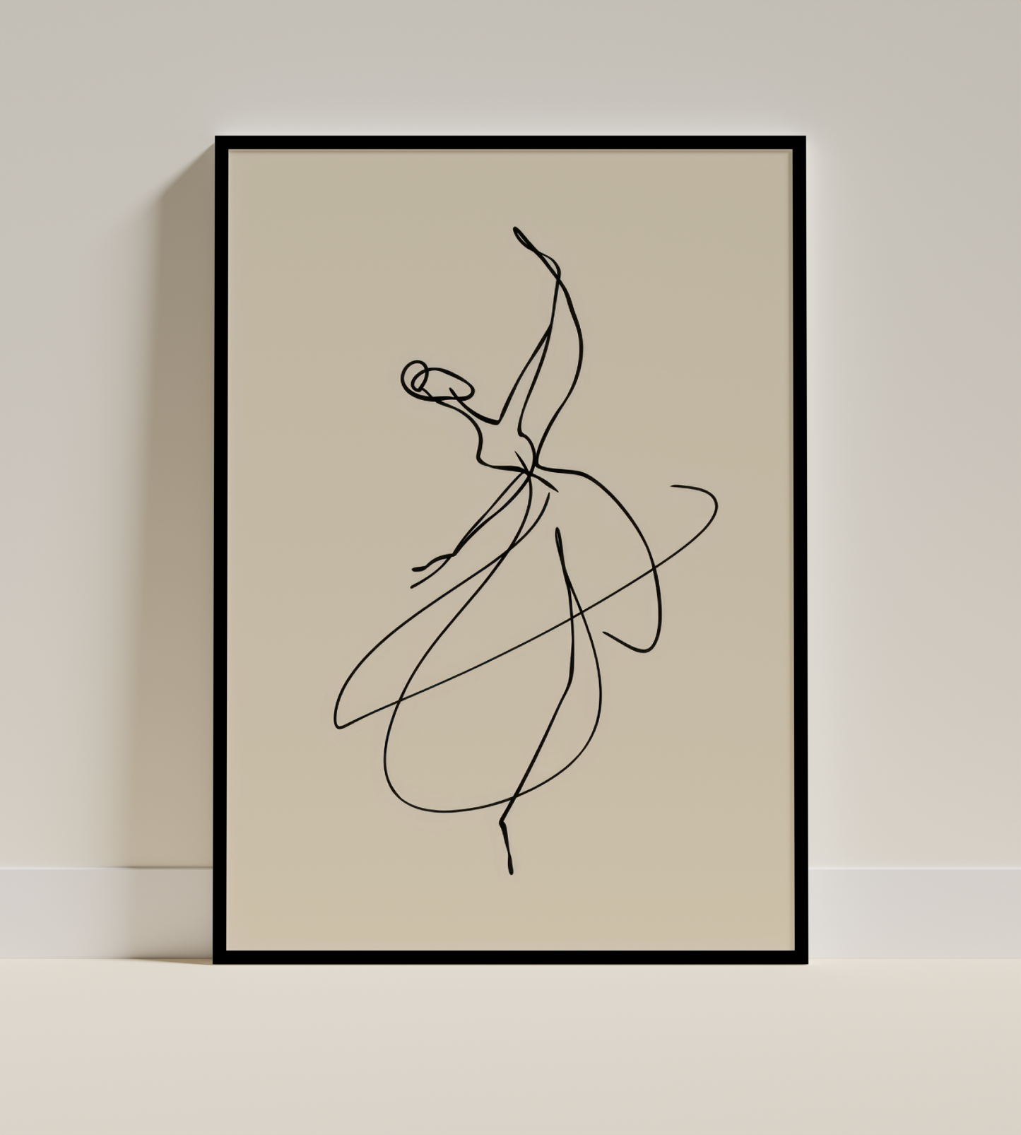Minimal Dancer Silhouette – Elegant Line Drawing Wall Art