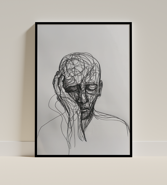 Abstract Contemplation Line Art