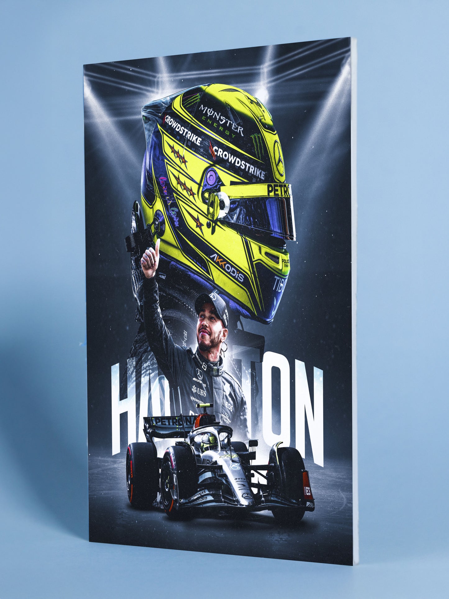 Lewis Hamilton Mercedes Petronas Racing Poster