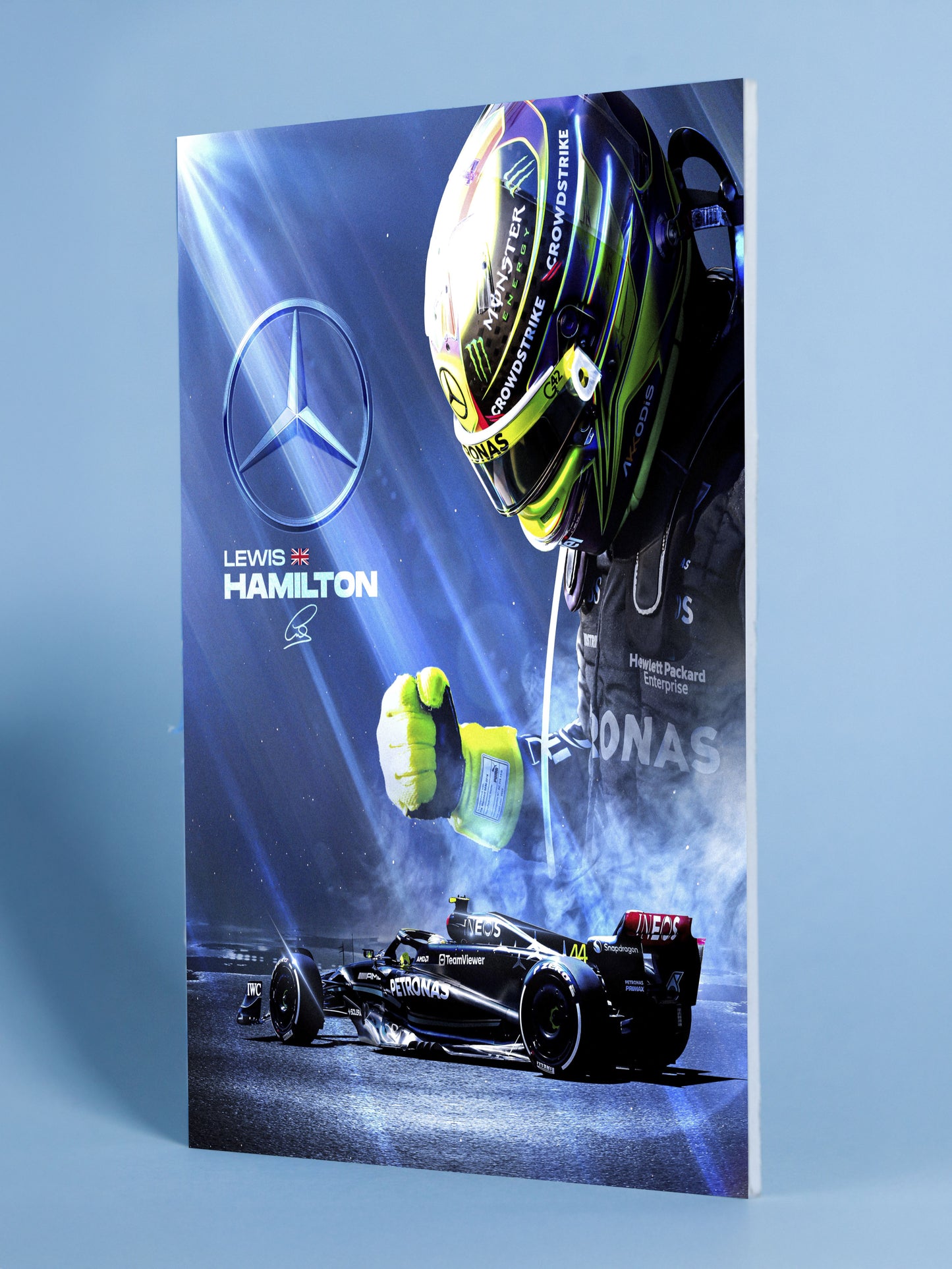 Lewis Hamilton Mercedes F1 Poster