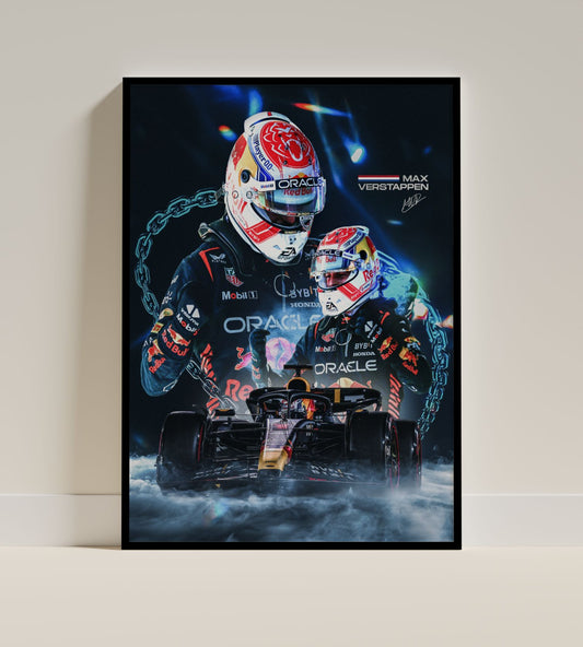 Max Verstappen Red Bull Racing Poster – F1 Champion Artwork