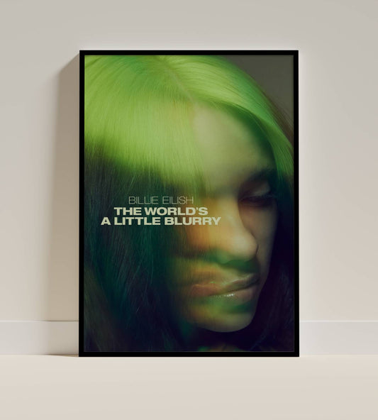 Billie Eilish Neon Green Signature Poster