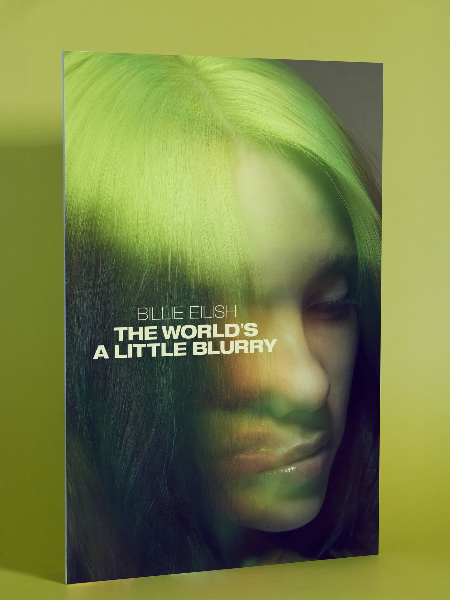 Billie Eilish Neon Green Signature Poster