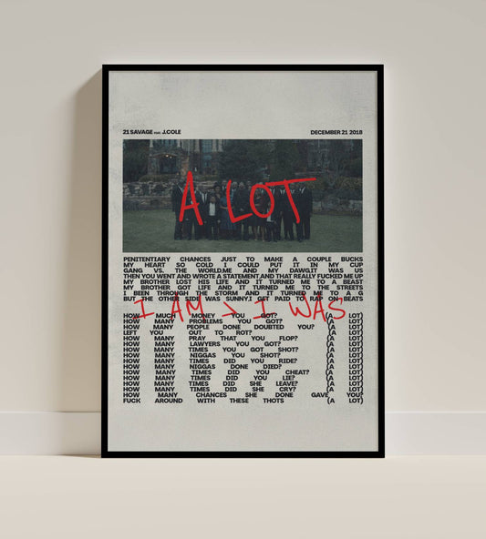 A Lot Minimalist Rap Art Poster