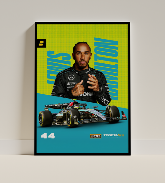 Lewis Hamilton – Neon Velocity Poster