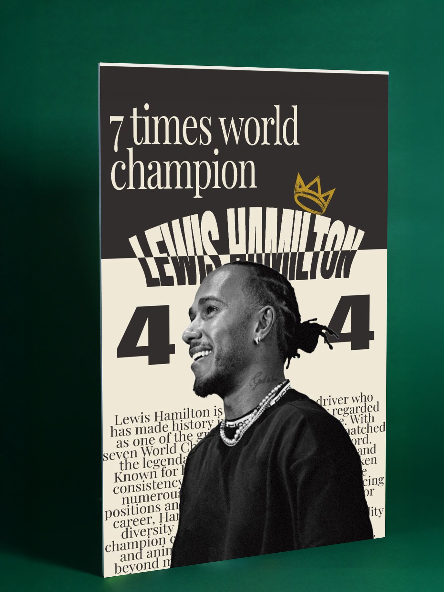 Lewis Hamilton – 7 Times World Champion Tribute Poster