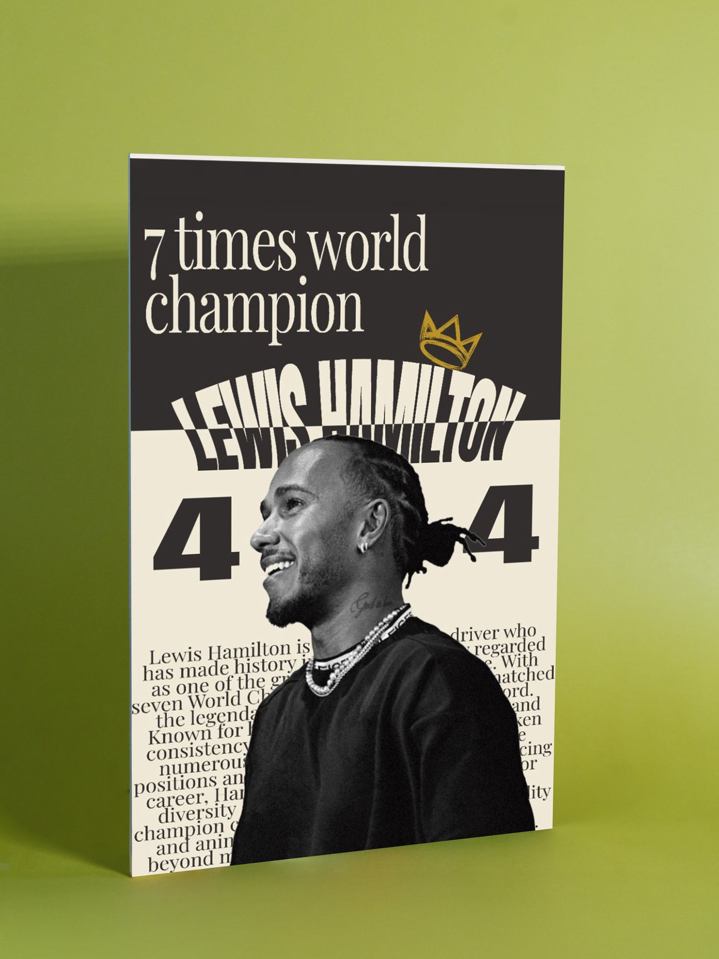 Lewis Hamilton – 7 Times World Champion Tribute Poster