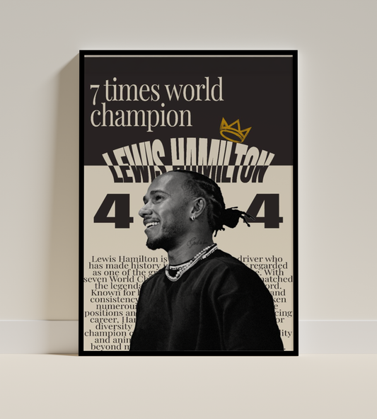 Lewis Hamilton – 7 Times World Champion Tribute Poster