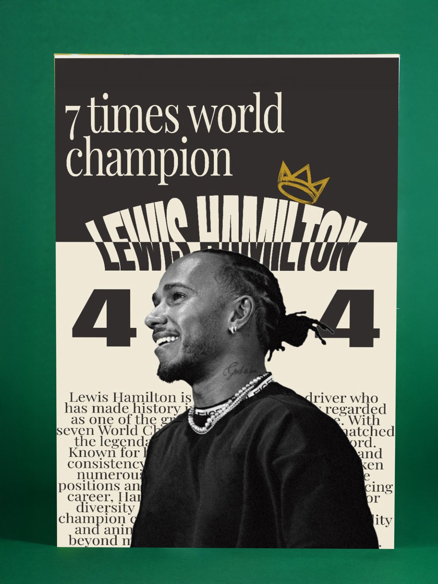 Lewis Hamilton – 7 Times World Champion Tribute Poster