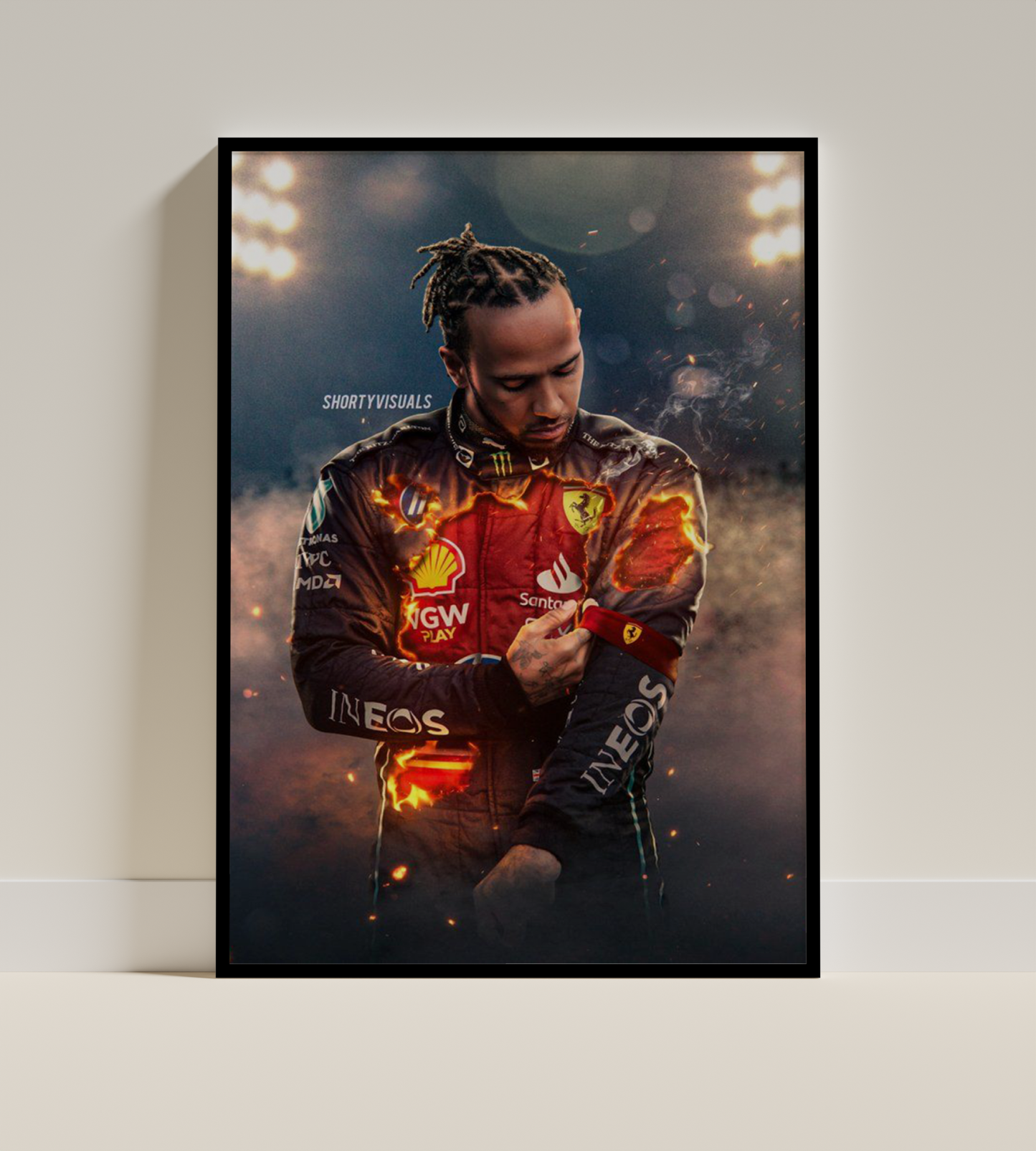 Lewis Hamilton – Ferrari Ignition Spotlight Poster