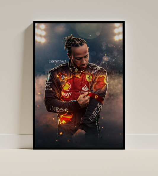 Lewis Hamilton – Ferrari Ignition Spotlight Poster