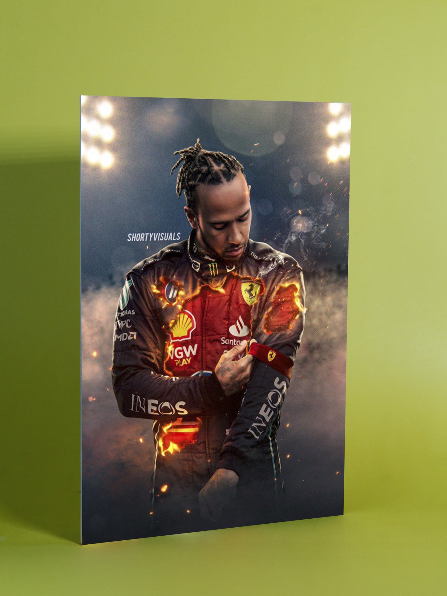 Lewis Hamilton – Ferrari Ignition Spotlight Poster