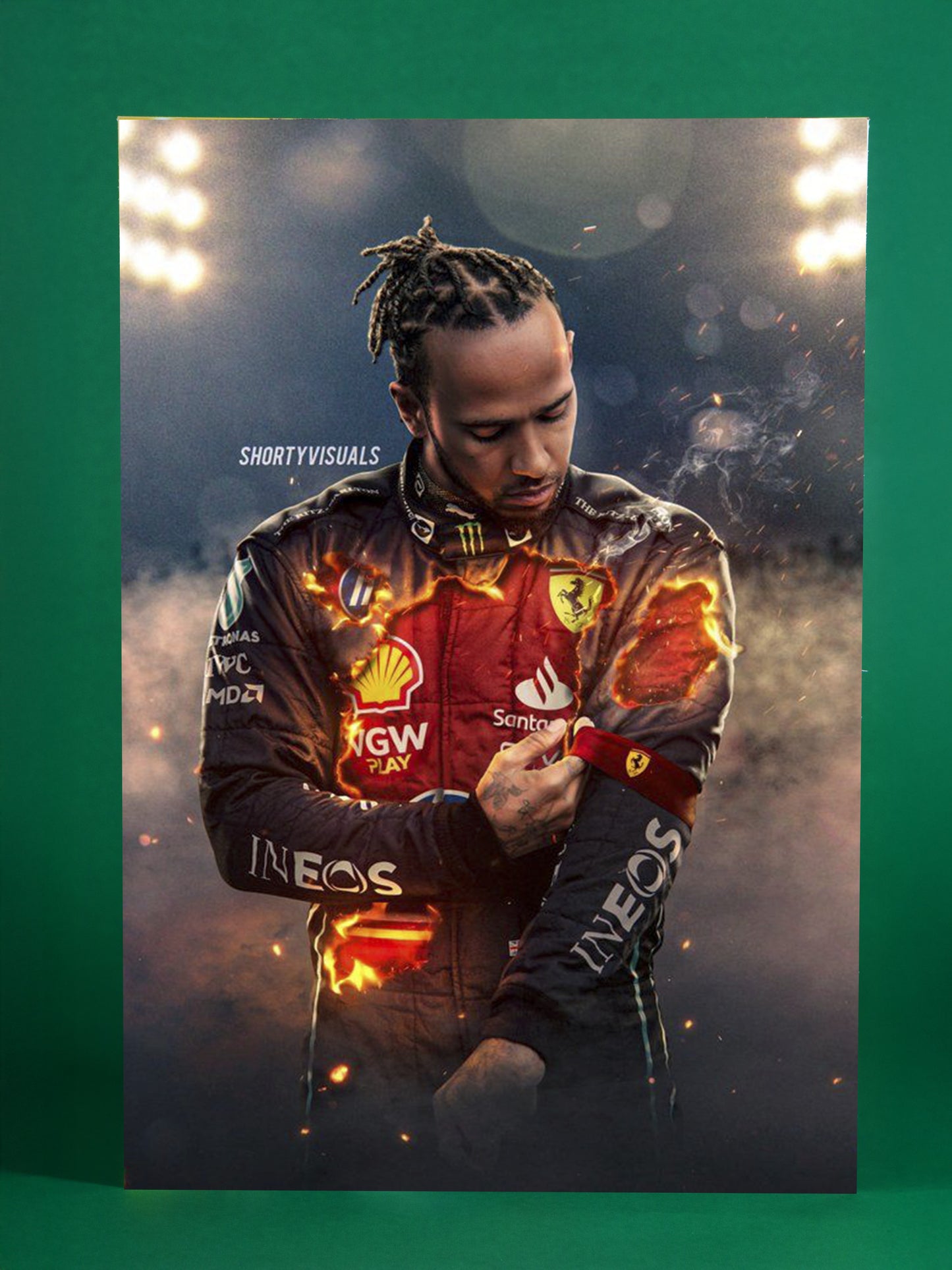 Lewis Hamilton – Ferrari Ignition Spotlight Poster