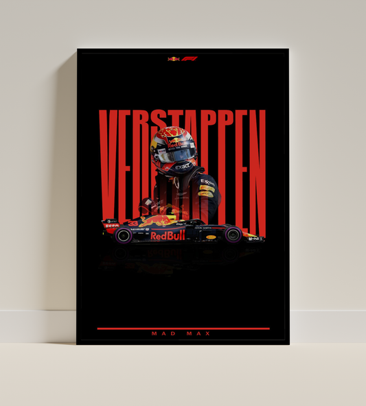 Max Verstappen – Mad Max Red Bull Poster