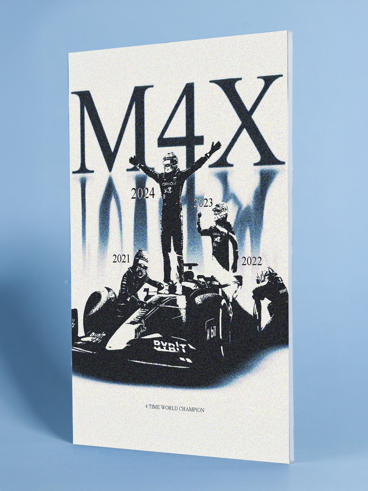 Max Verstappen – 4X Champion Minimalist Poster