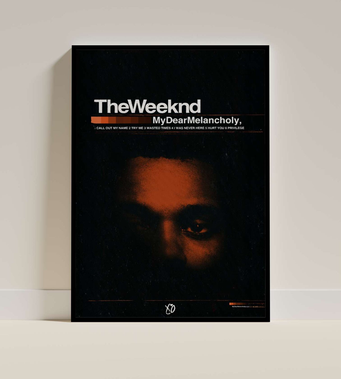 The Weeknd “My Dear Melancholy,” Minimalist Poster