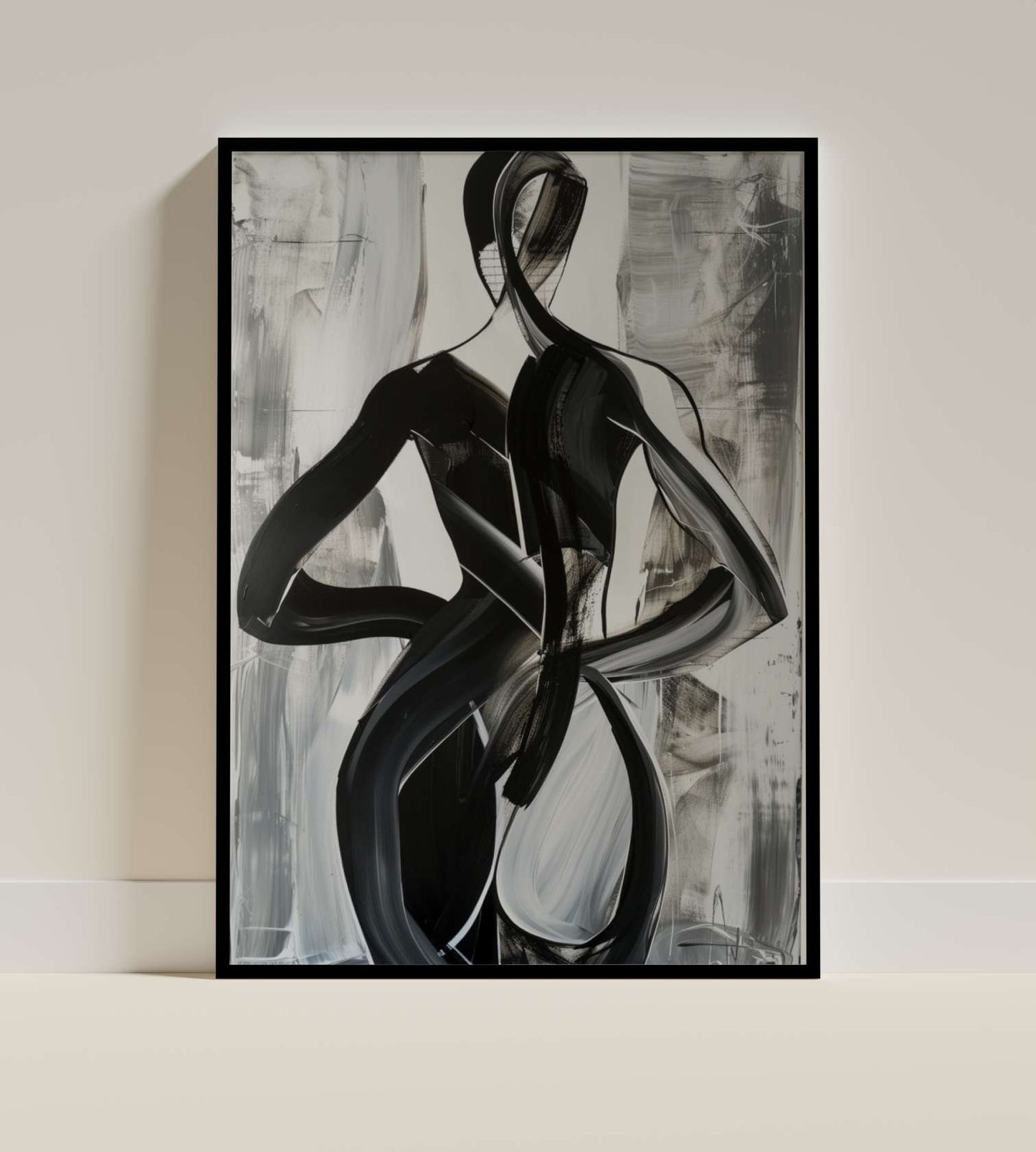 Abstract Expressionist Figure Poster