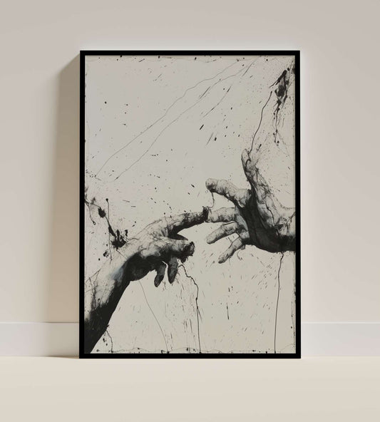 Expressive Ink Hands Art Print