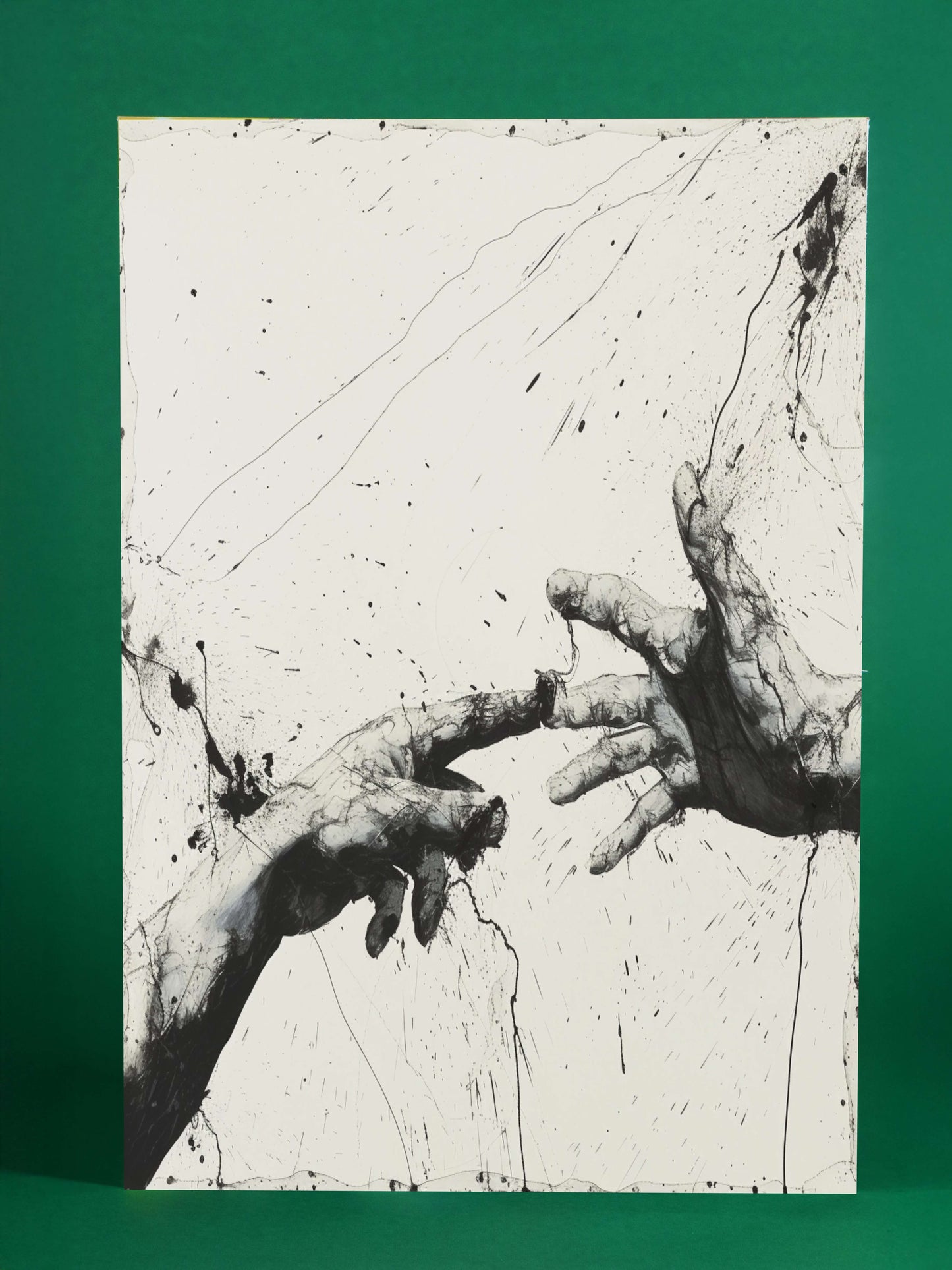 Expressive Ink Hands Art Print