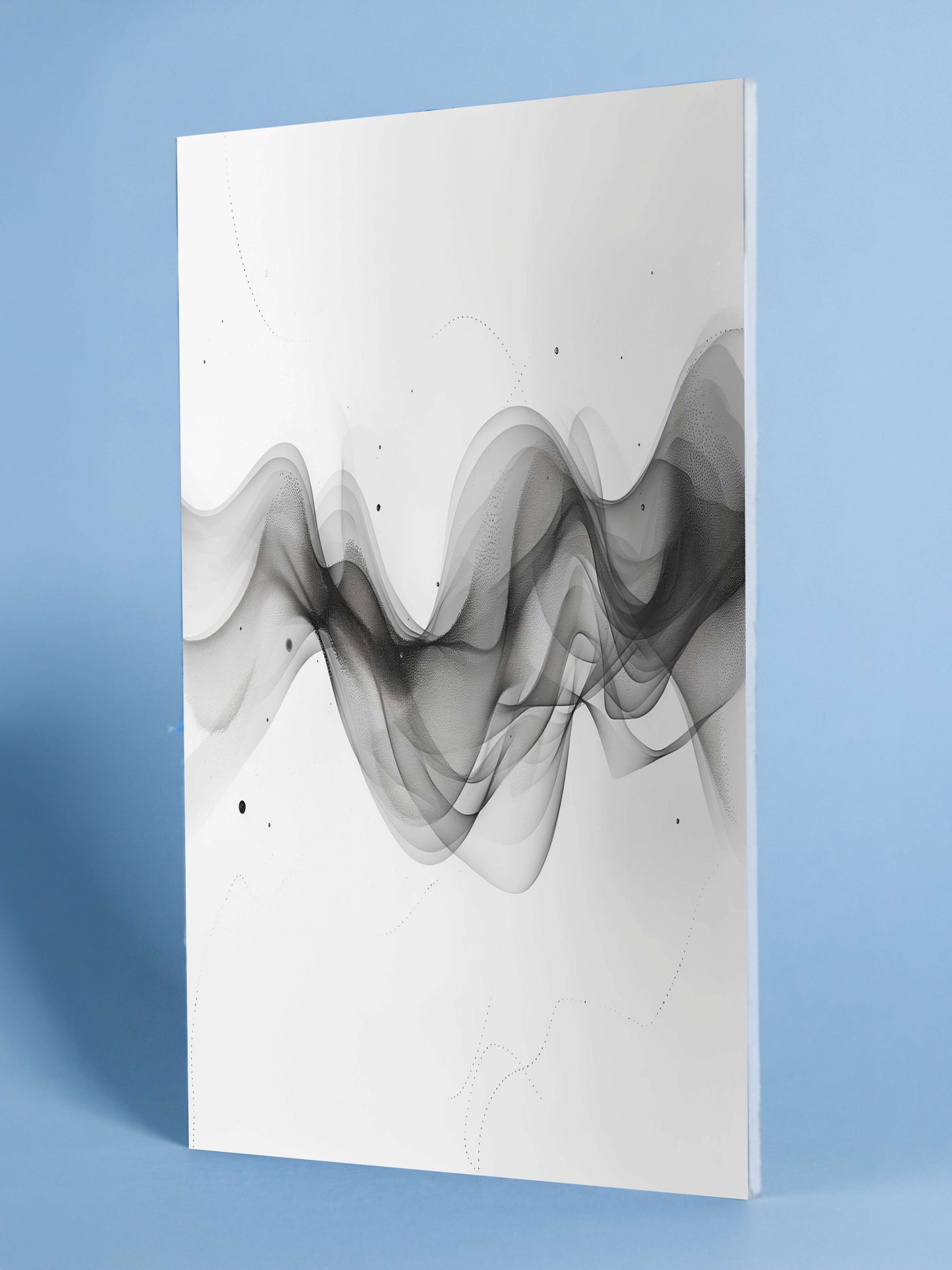 Ethereal Waves - Monochrome Abstract Poster