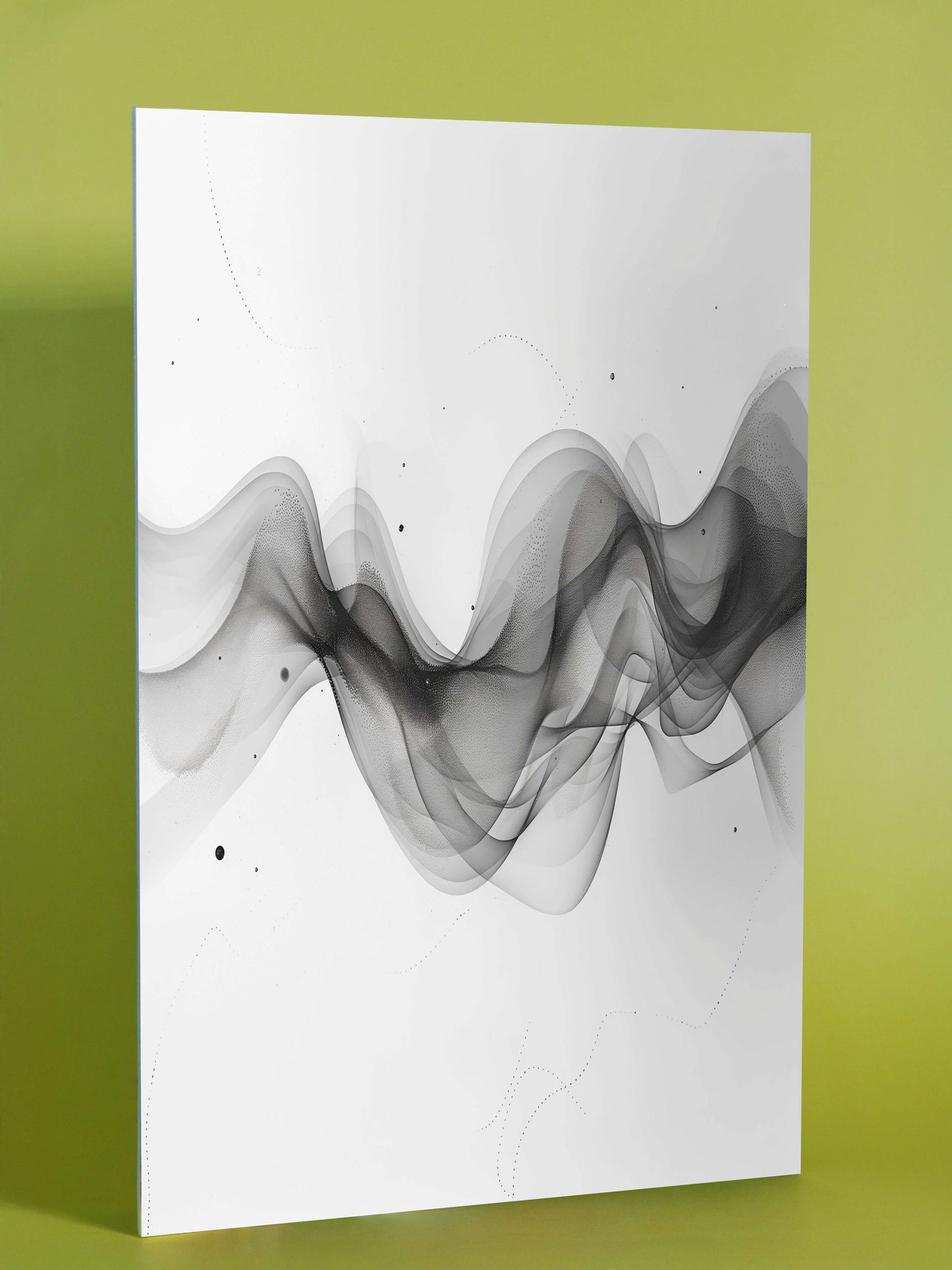 Ethereal Waves - Monochrome Abstract Poster
