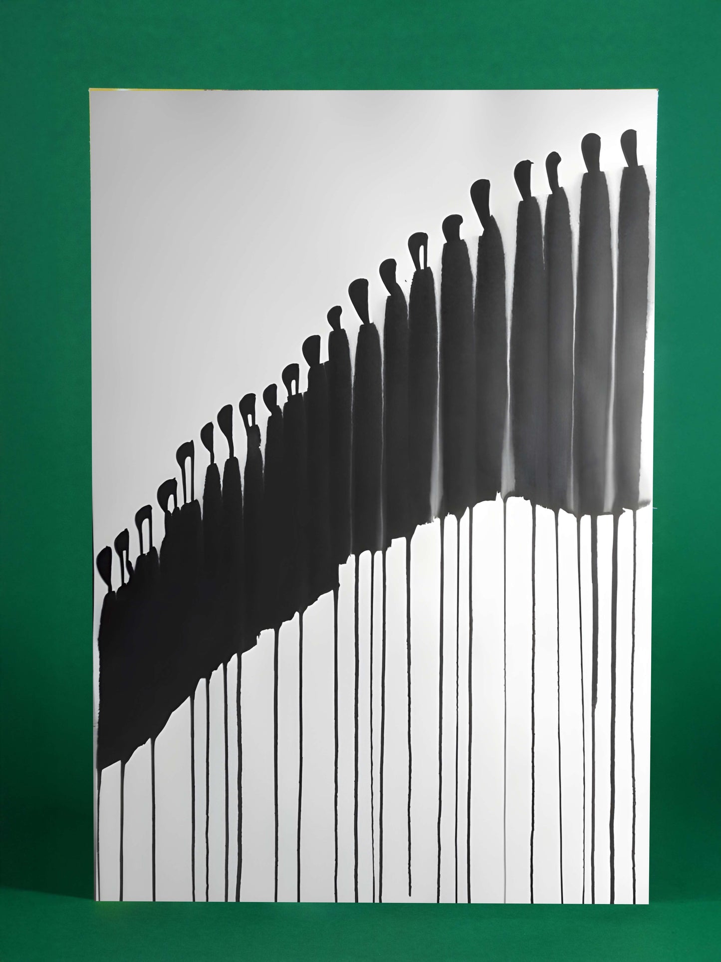 Abstract Crowd Ink Painting Print