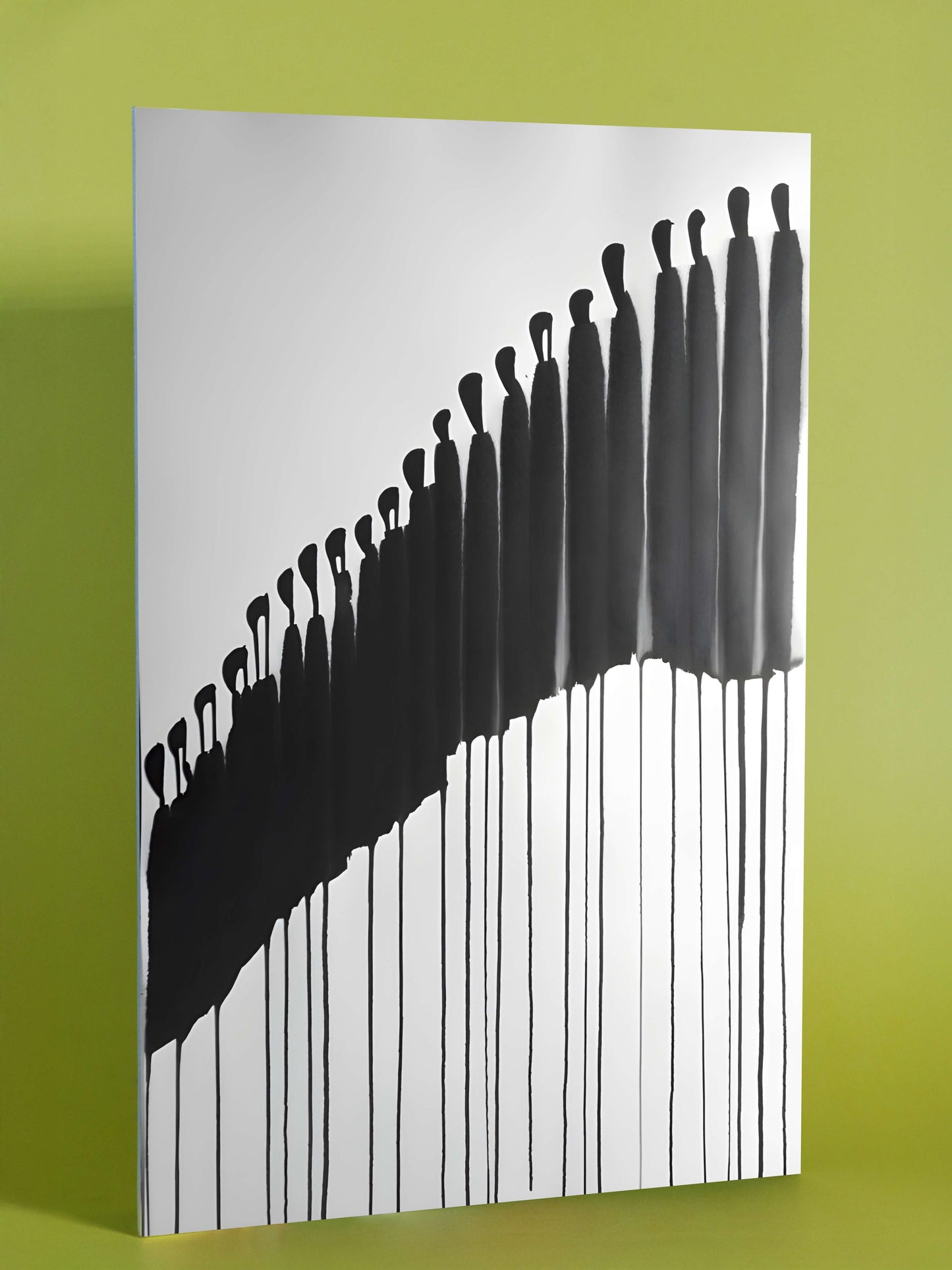 Abstract Crowd Ink Painting Print