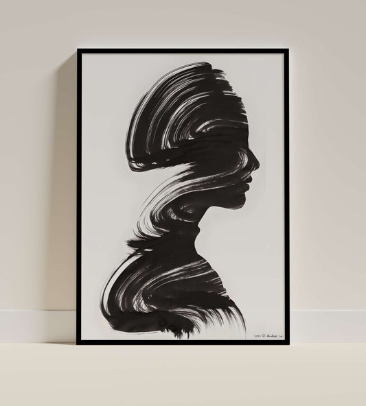 Ethereal Silhouette Abstract Art Print