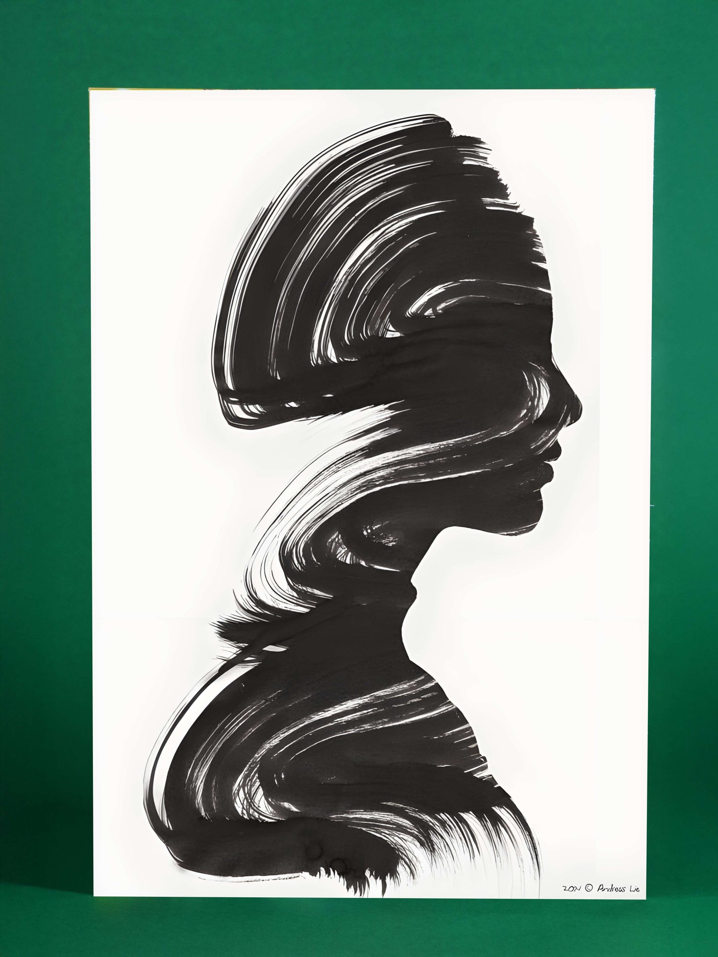 Ethereal Silhouette Abstract Art Print