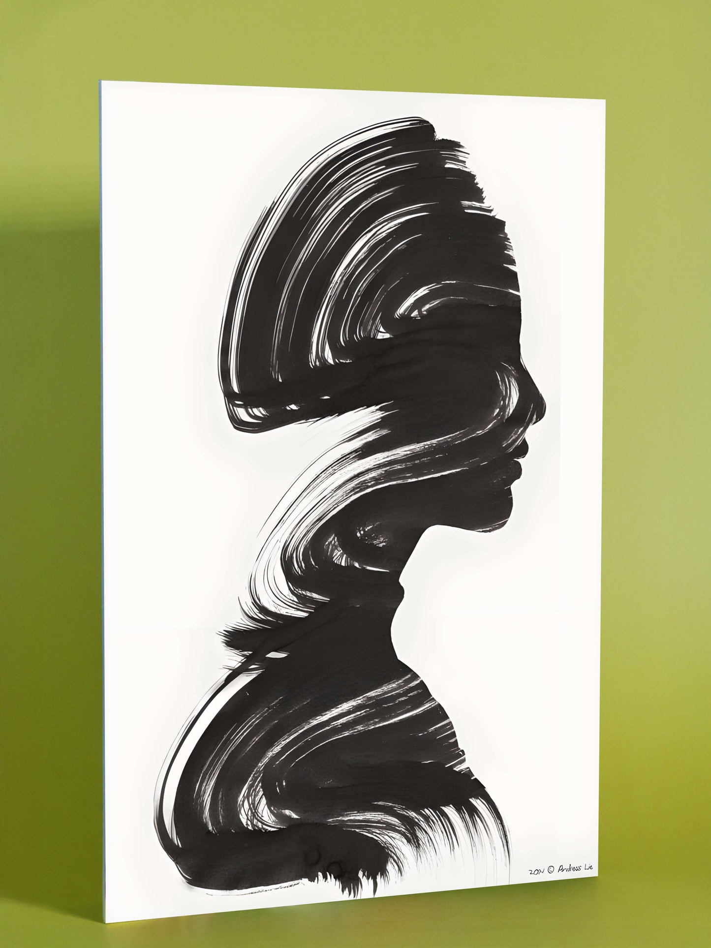 Ethereal Silhouette Abstract Art Print