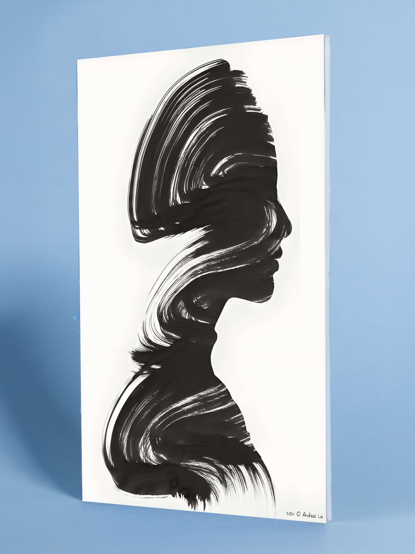 Ethereal Silhouette Abstract Art Print