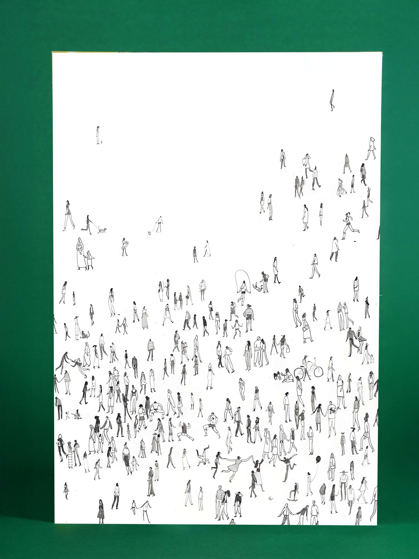 Urban Crowd Minimalist Art Print