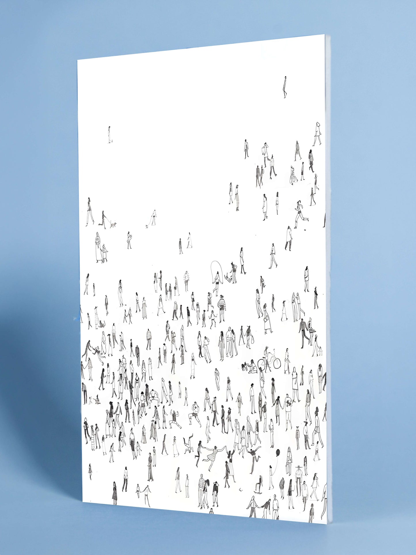 Urban Crowd Minimalist Art Print