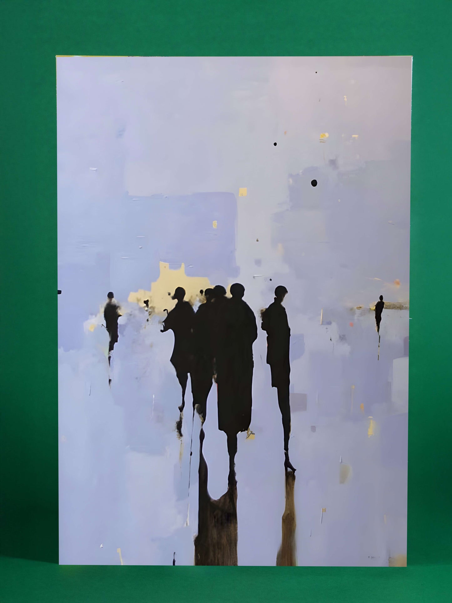Urban Silhouettes: Abstract Crowd Art Print