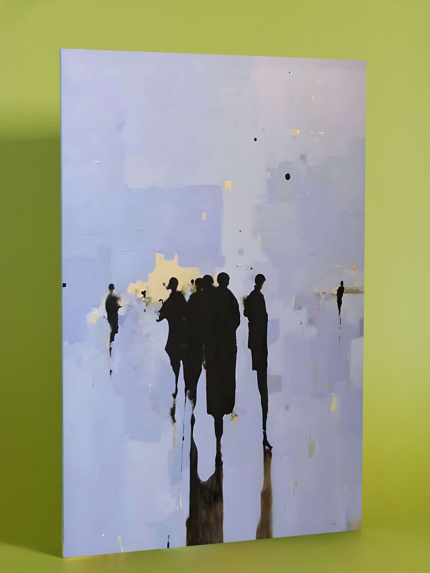 Urban Silhouettes: Abstract Crowd Art Print