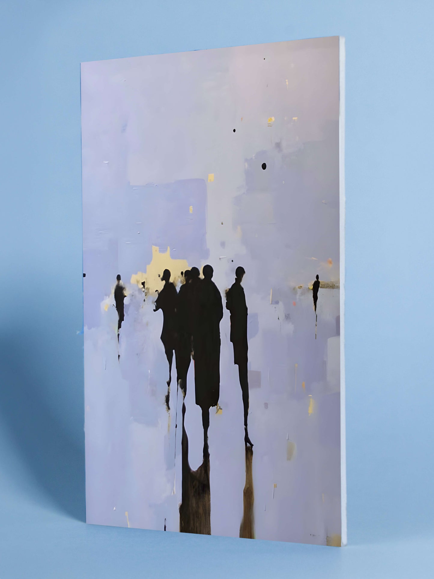 Urban Silhouettes: Abstract Crowd Art Print