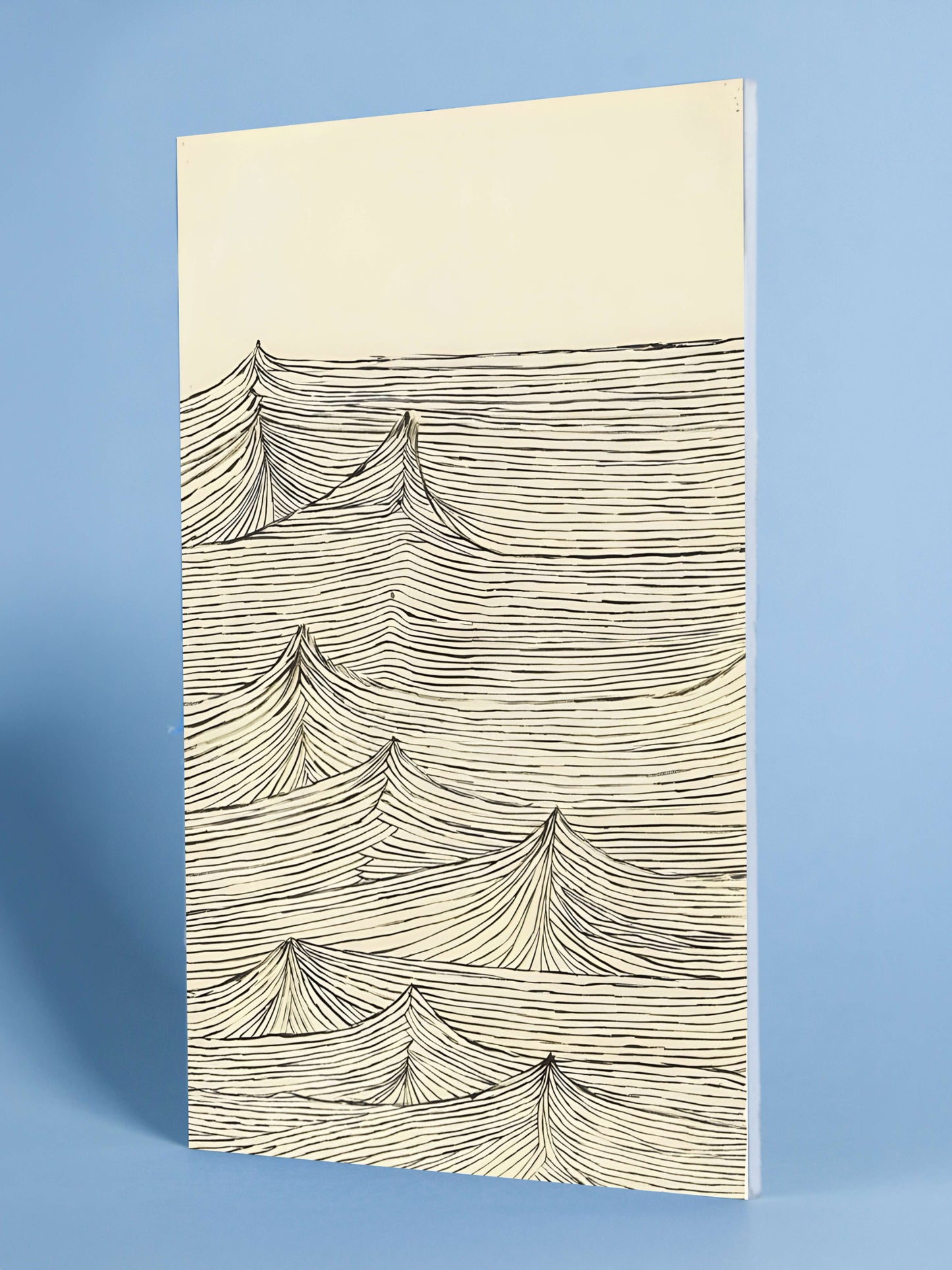 Minimalist Wavy Lines Abstract Poster