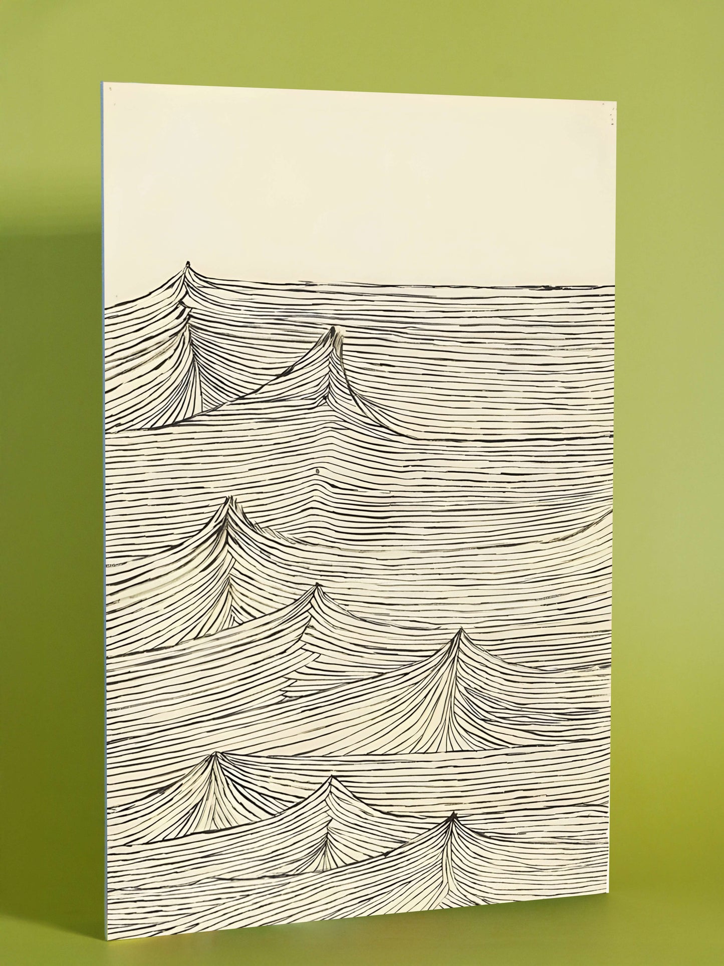 Minimalist Wavy Lines Abstract Poster