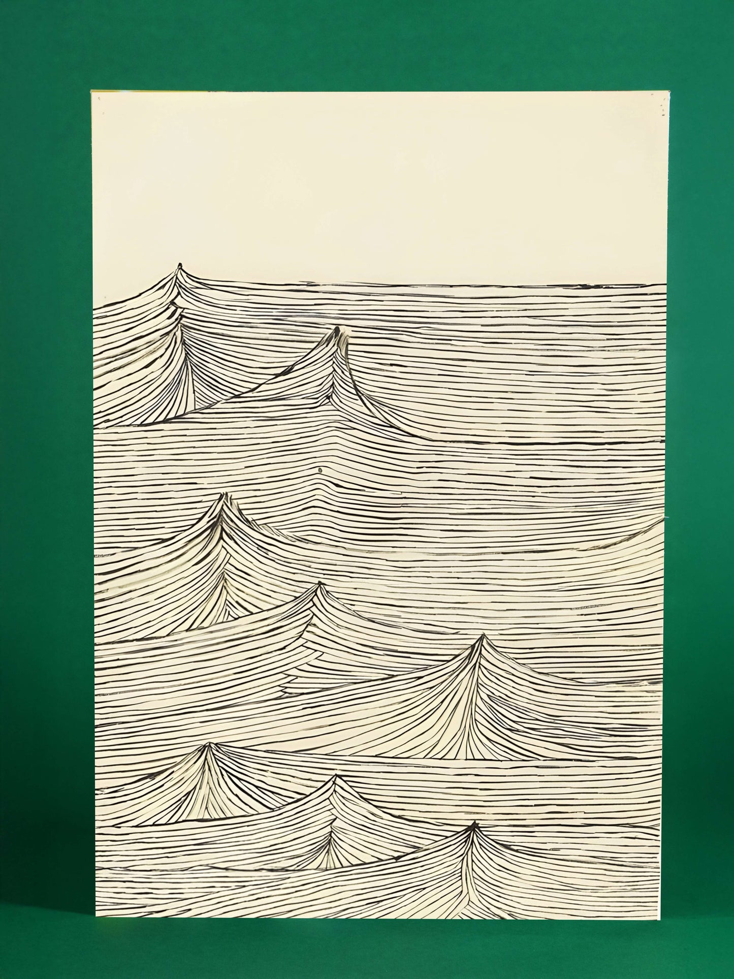 Minimalist Wavy Lines Abstract Poster