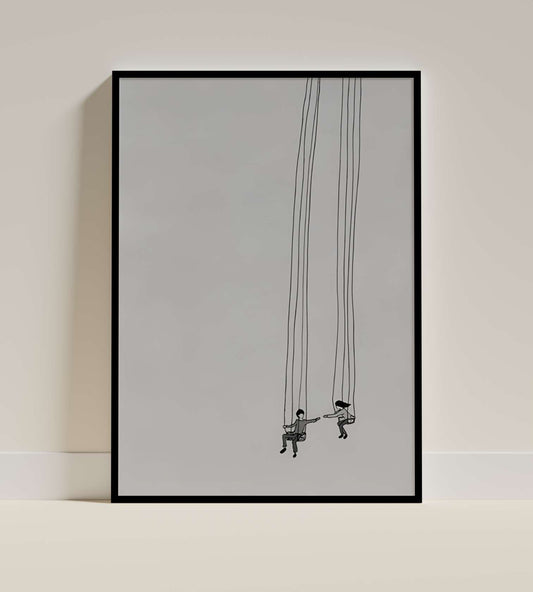 Minimalist Swing Duo Poster