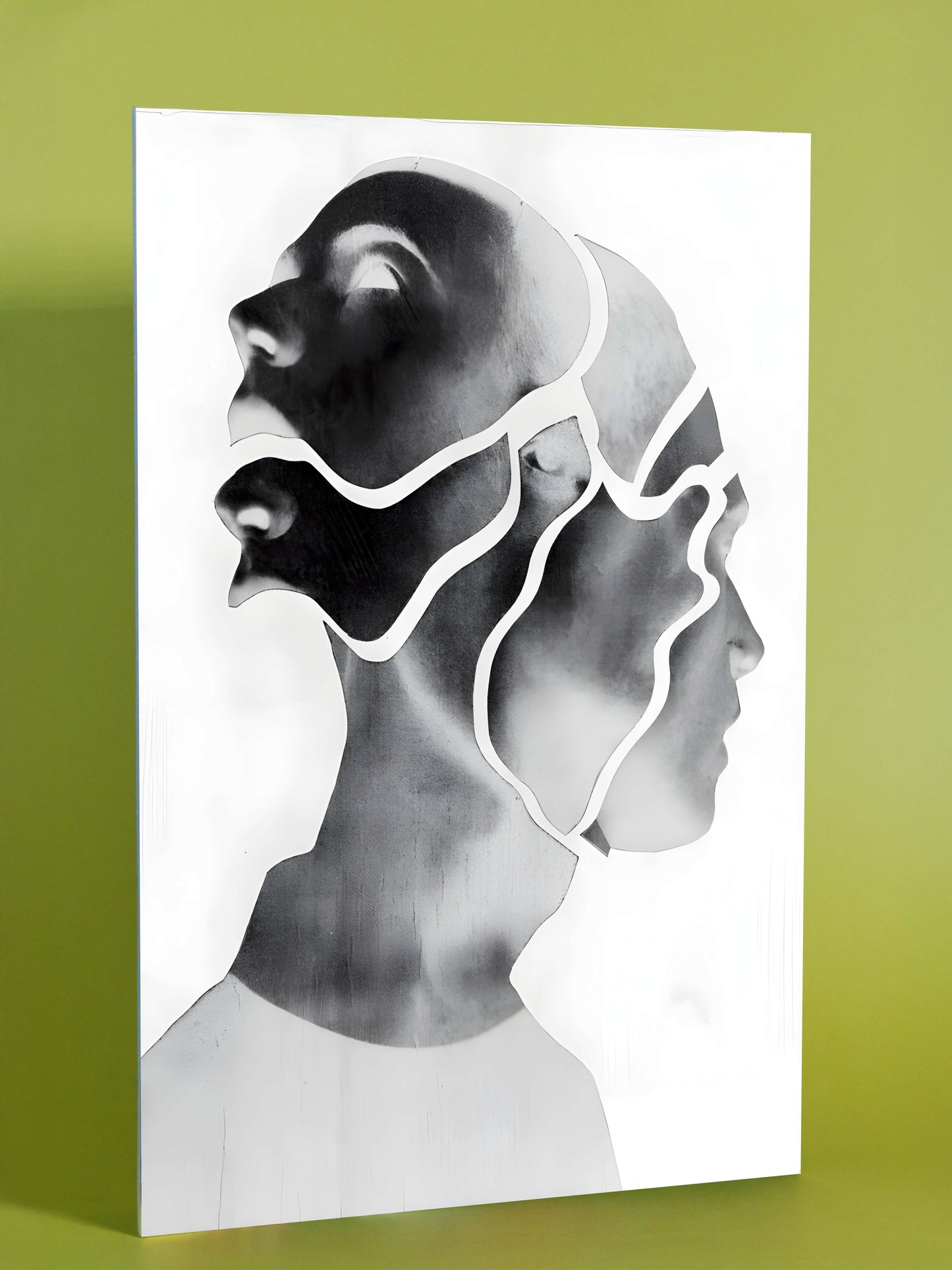 Dual Perspective Abstract Face Art Print