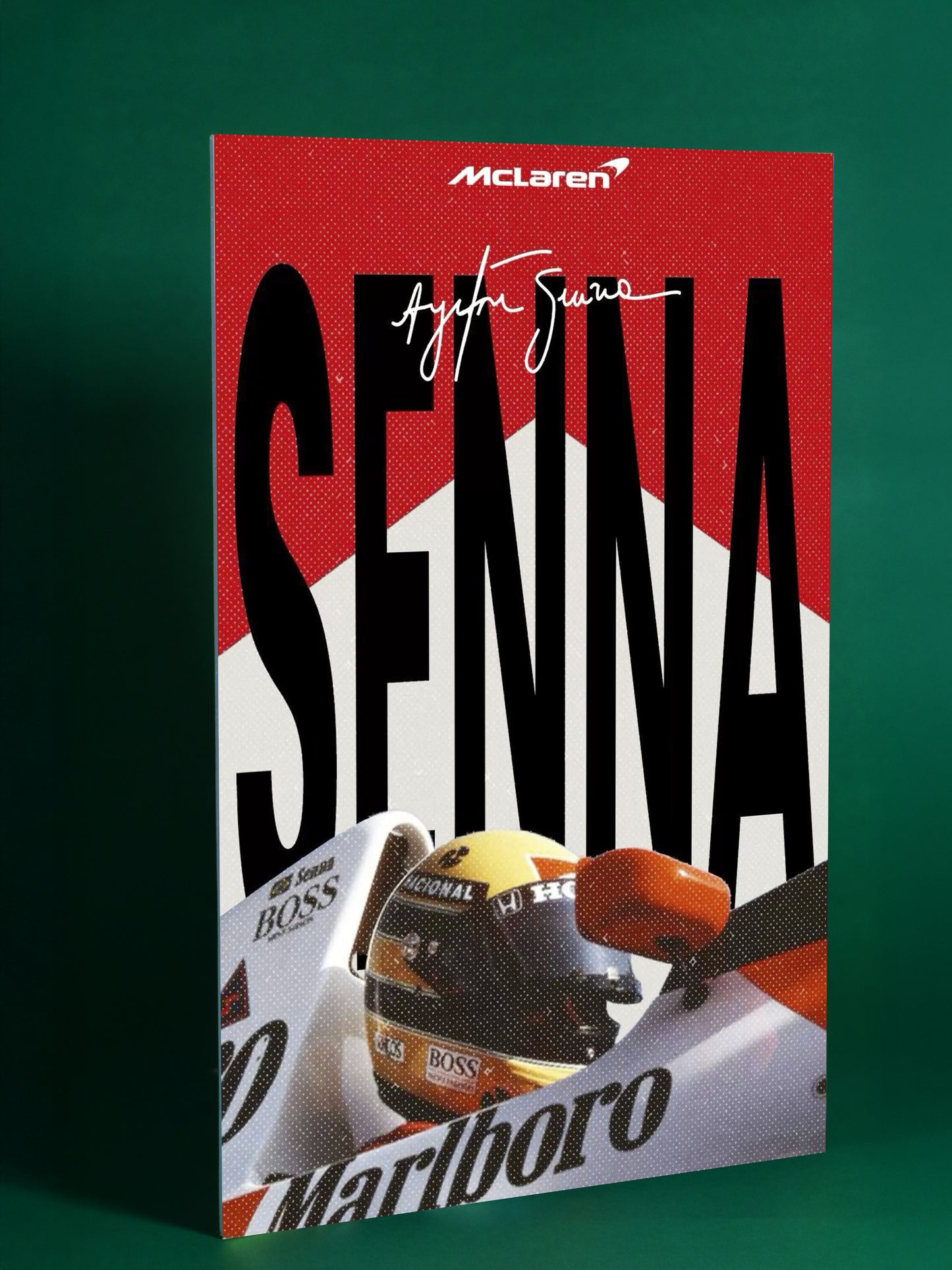 Ayrton Senna – McLaren Bold Typography Poster