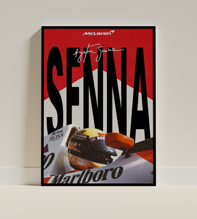 Ayrton Senna – McLaren Bold Typography Poster